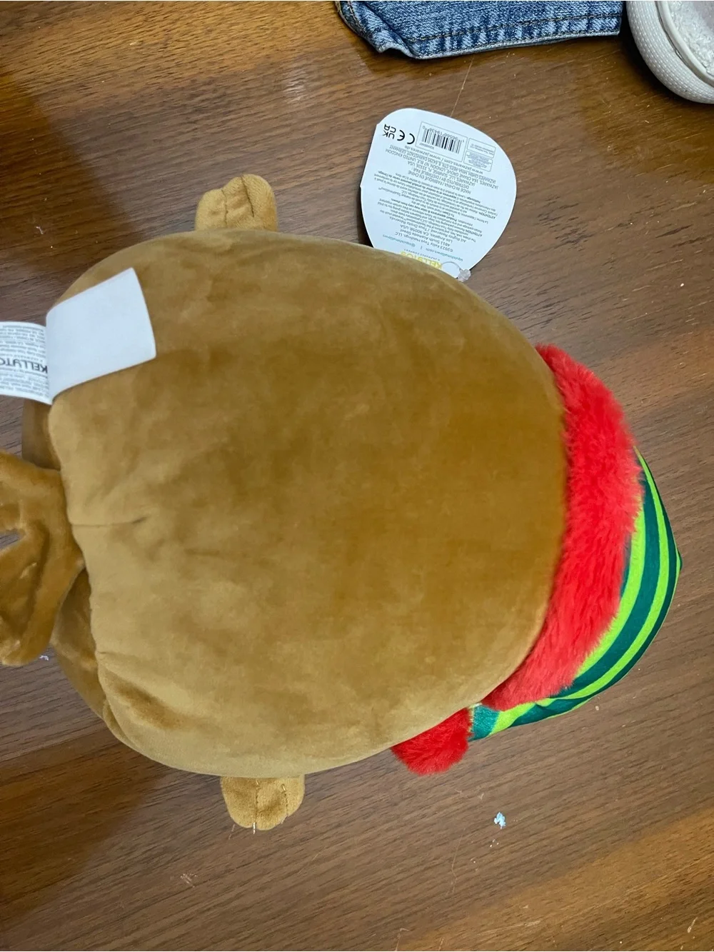 Bruce the walrus Squishmallow with Green Stripe Hat - Kids Toy
